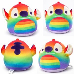 Disney Stitch Rainbow Plush Stuffed Animal Lilo & Stitch Pride collection 8”